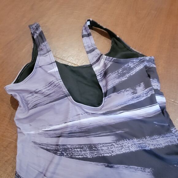 One Piece Color Matching Swimsuit Patchwork Swimsuit Backless Push UP Size L New - Picture 7 of 12